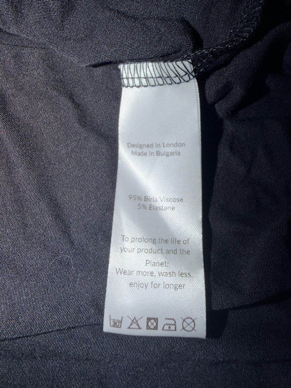 Saint + Sofia Woman's Black Short Sleeve Tee with Gold Lightning Motif - Picture 7 of 10